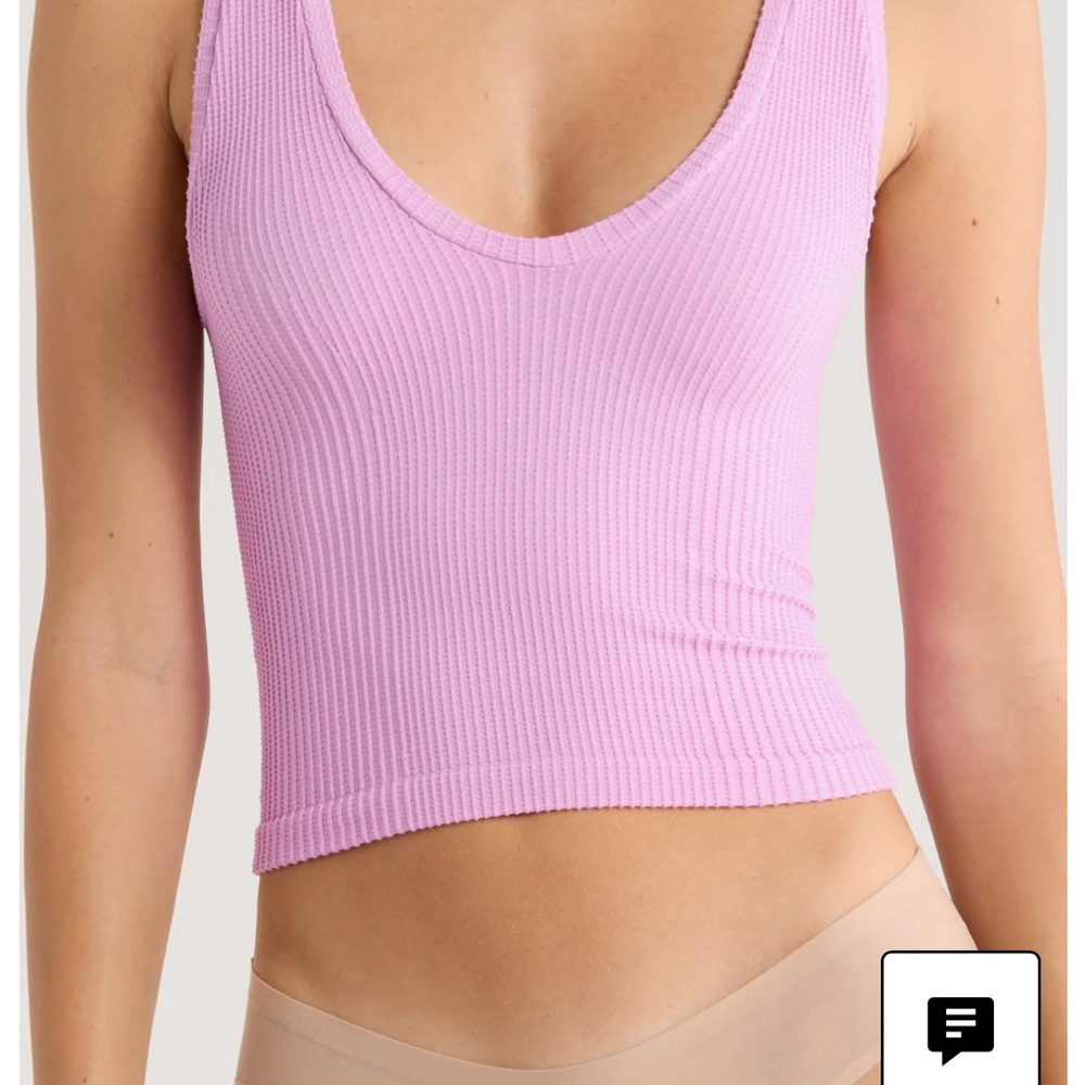 Free People Lavender Ribbed Crop Top